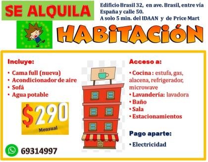 alquiler habitación de apartamento en via brasil