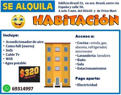 alquiler habitación de apartamento en via brasil