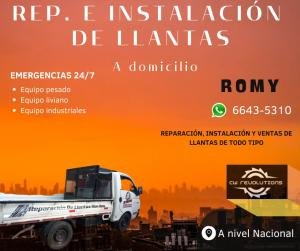 Reparación de llanta a domicilio