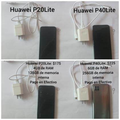 Celulares Huawei P20Lite y P40Lite, segunda mano, reformateados