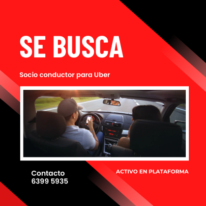 Socio Conductor de Uber - Activo en Plataforma