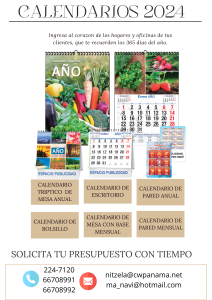 Calendarios 2024 personalizados