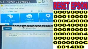 Reset pars impresoras y plotters F6200 F570 T3170 T3170X  0014BD 00000004 00000008